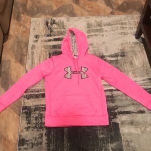 Hot pink under armour hoodie